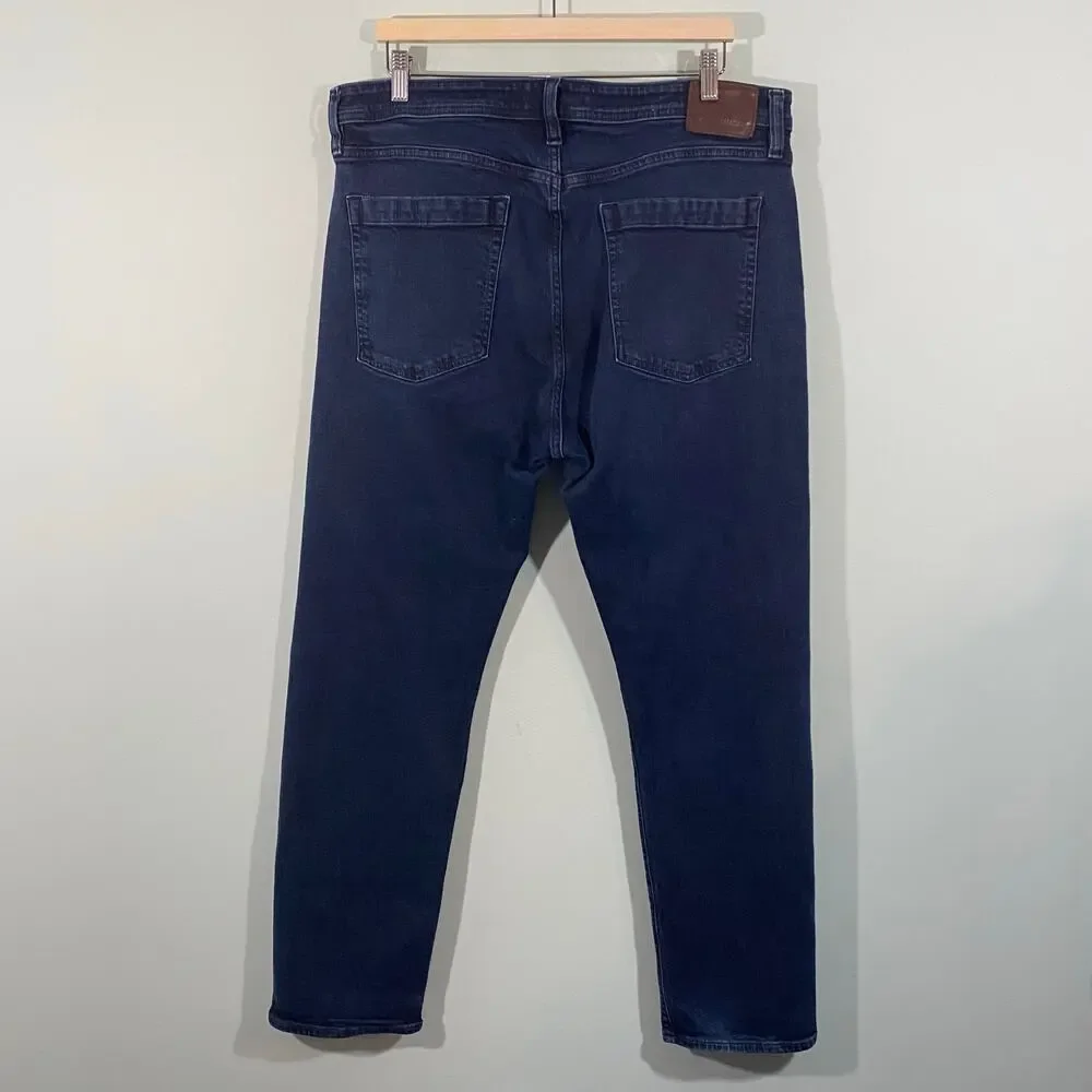 Revtown Men Blue Indigo Automatic Straight Leg Jeans Size 38 x 32